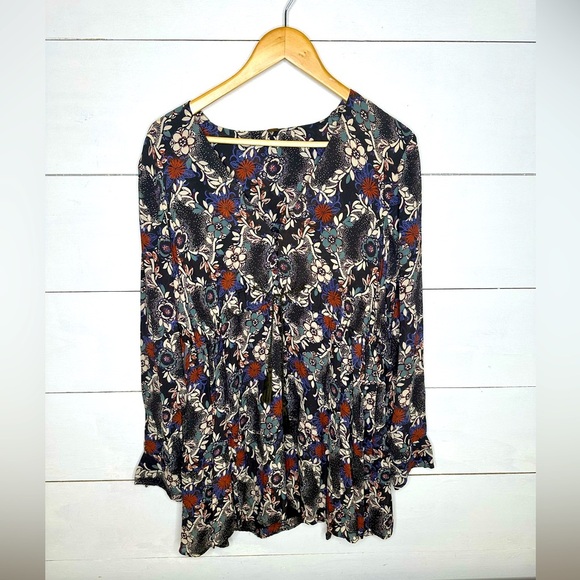Free People Floral Bohemian Print Women's Spring Summer Dress - Small/Medium - Picture 2 of 11